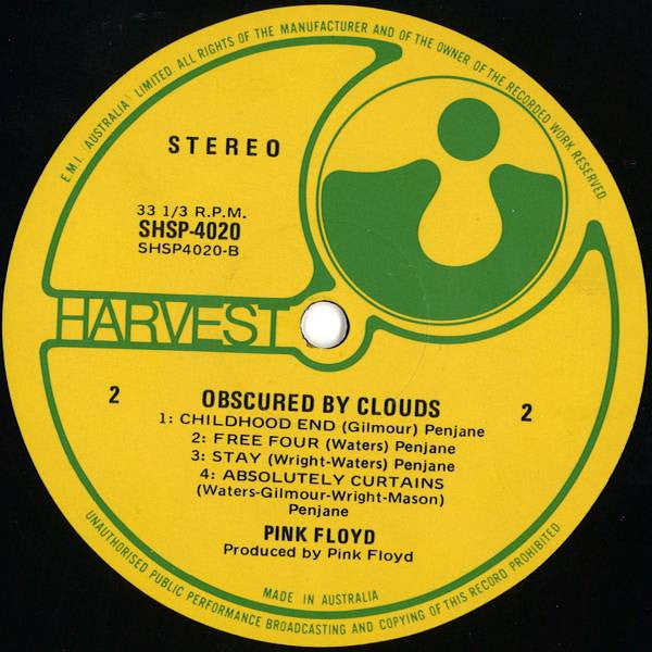 Pink Floyd : Obscured By Clouds (LP, Album)