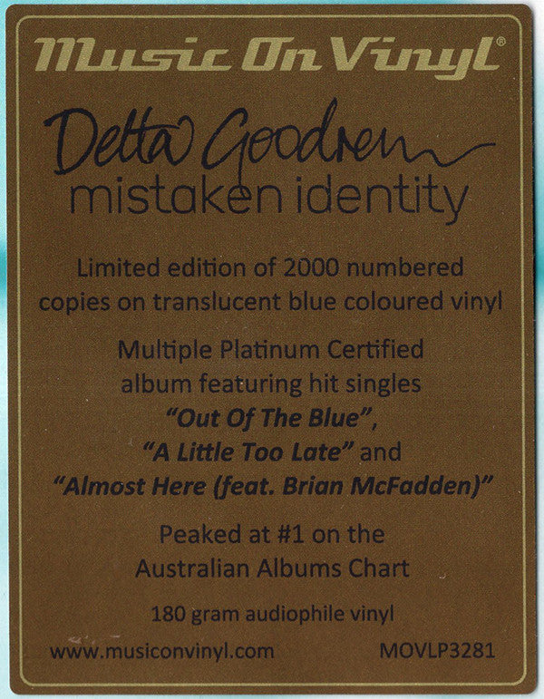 Delta Goodrem : Mistaken Identity  (2xLP, Ltd, Num, RE, Blu)