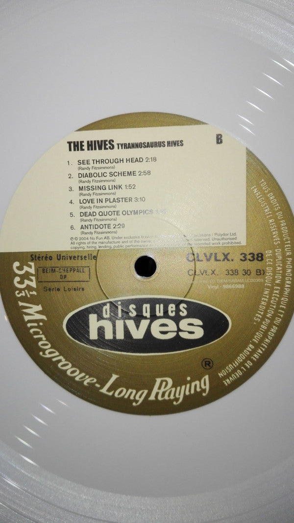 The Hives : Tyrannosaurus Hives (LP, Album, RE, Whi)