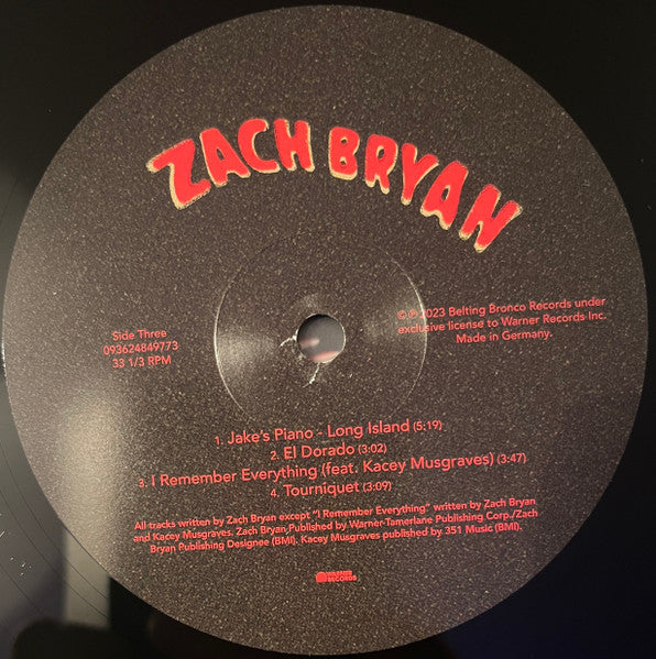 Zach Bryan : Zach Bryan (2xLP, Album)
