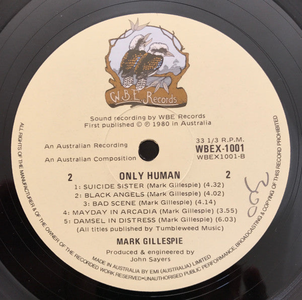 Mark Gillespie (5) : Only Human (LP, Album)
