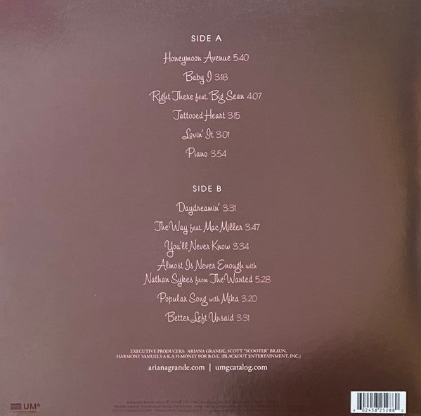 Ariana Grande : Yours Truly (LP, Album, Ltd, Pic, RE, RP, 10t)