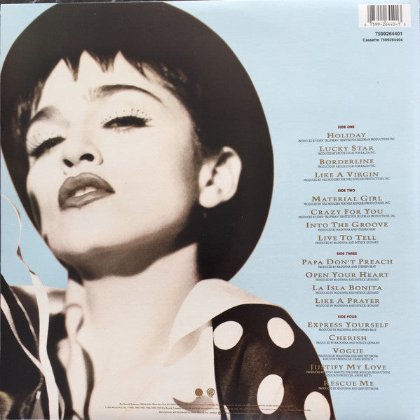 Madonna : The Immaculate Collection (2xLP, Album, Comp, Gat)