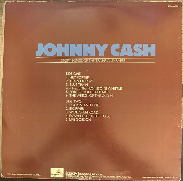 Johnny Cash : Story Songs Of The Trains And Rivers (LP, Comp)