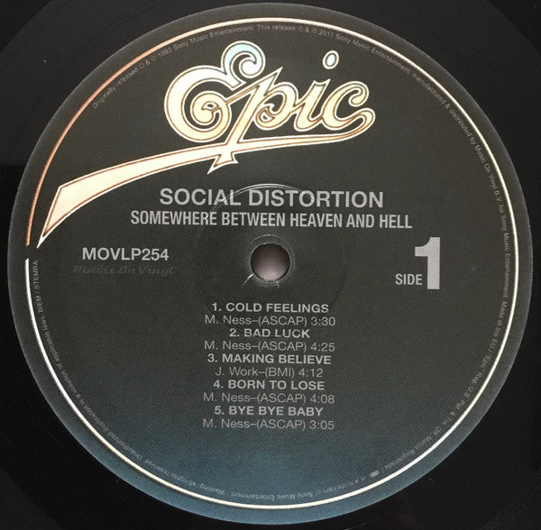 Social Distortion : Somewhere Between Heaven And Hell (LP, Album, RE, 180)