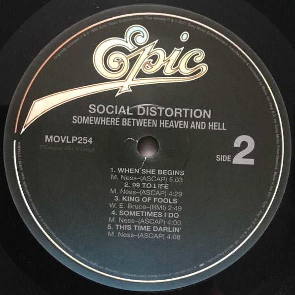 Social Distortion : Somewhere Between Heaven And Hell (LP, Album, RE, 180)