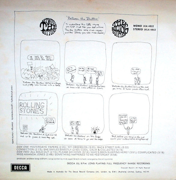 The Rolling Stones : Between The Buttons (LP, Album, RE)