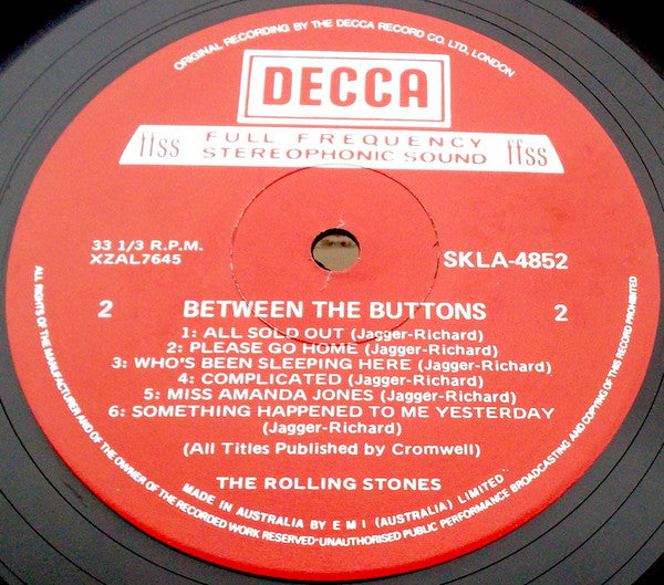 The Rolling Stones : Between The Buttons (LP, Album, RE)