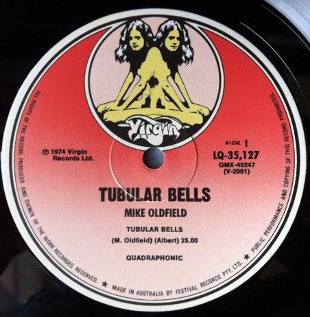 Mike Oldfield : Tubular Bells (LP, Album, Quad, RE)