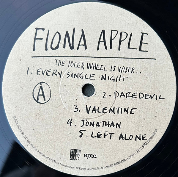 Fiona Apple : The Idler Wheel Is Wiser Than The Driver Of The Screw And Whipping Cords Will Serve You More Than Ropes Will Ever Do (LP, Album, RE, 180)