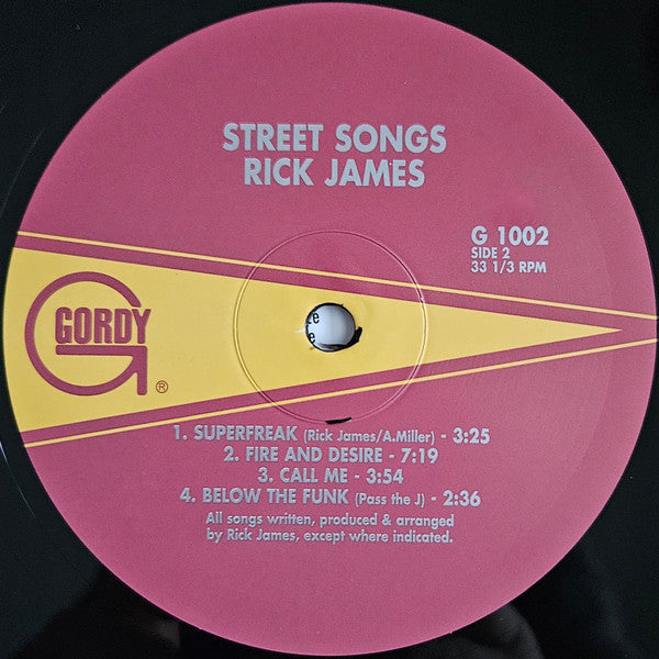 Rick James : Street Songs (LP, Album, RE, RP, 180)