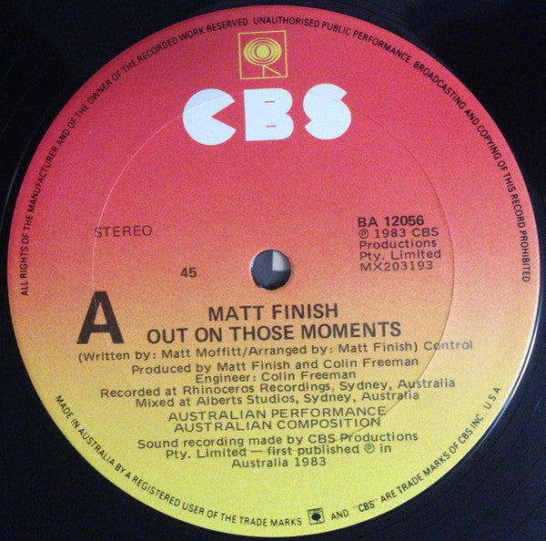 Matt Finish : Matt Finish (12", EP)