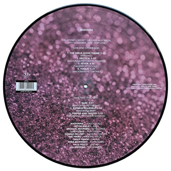 Madonna : The Sydney Cricket Ground, Australia 19th November 1993 - Part One (LP, Ltd, Pic, Unofficial)