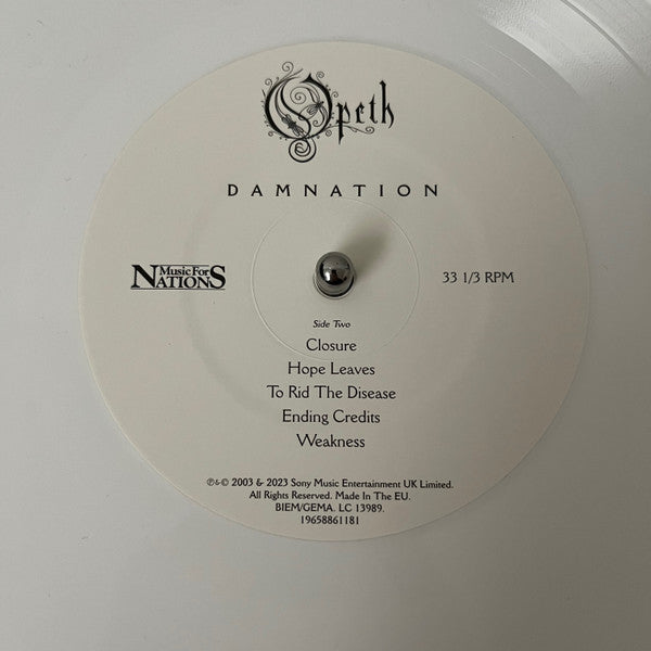 Opeth : Damnation (LP, Album, Ltd, RE, Whi)