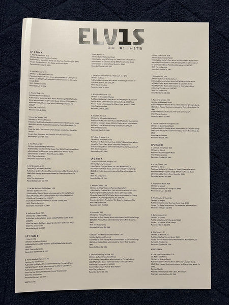 Elvis Presley : ELV1S 30 #1 Hits (2xLP, Comp, RE, 180)