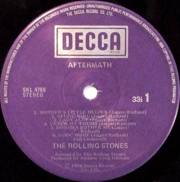 The Rolling Stones : Aftermath (LP, Album, RE)