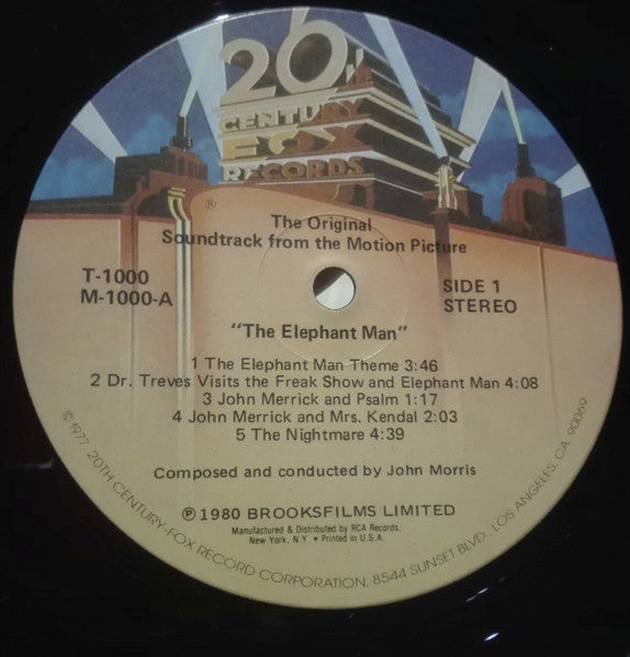 John Morris : The Elephant Man (Original Motion Picture Soundtrack) (LP, Album, RE)