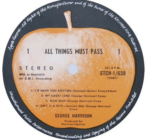 George Harrison : All Things Must Pass (3xLP, Album, Gat)
