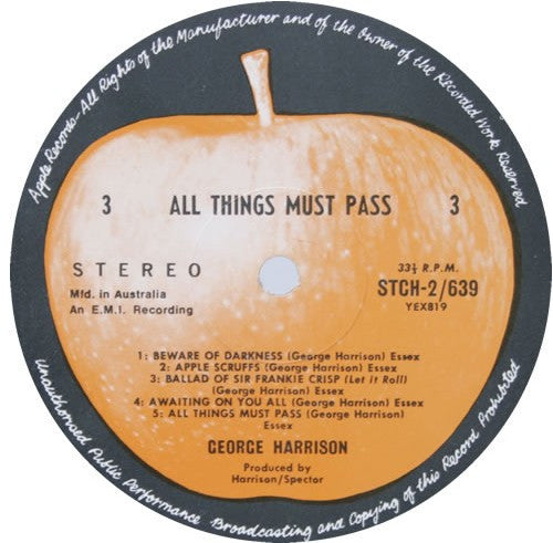 George Harrison : All Things Must Pass (3xLP, Album, Gat)