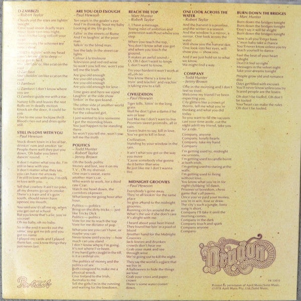 Dragon (5) : O Zambezi (LP, Album)