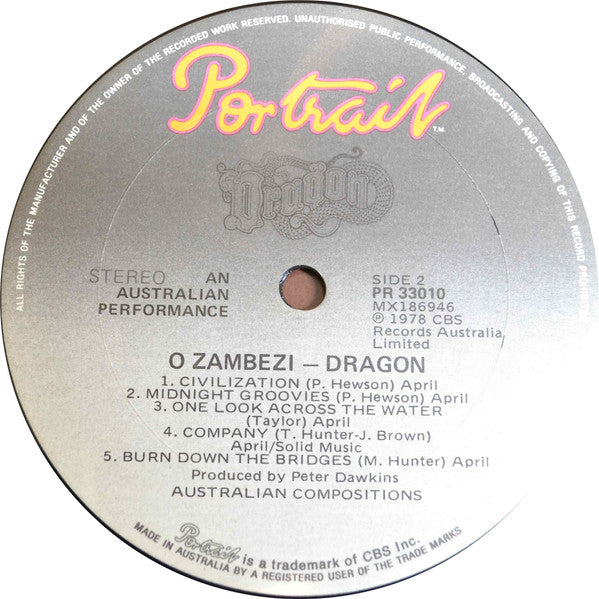 Dragon (5) : O Zambezi (LP, Album)