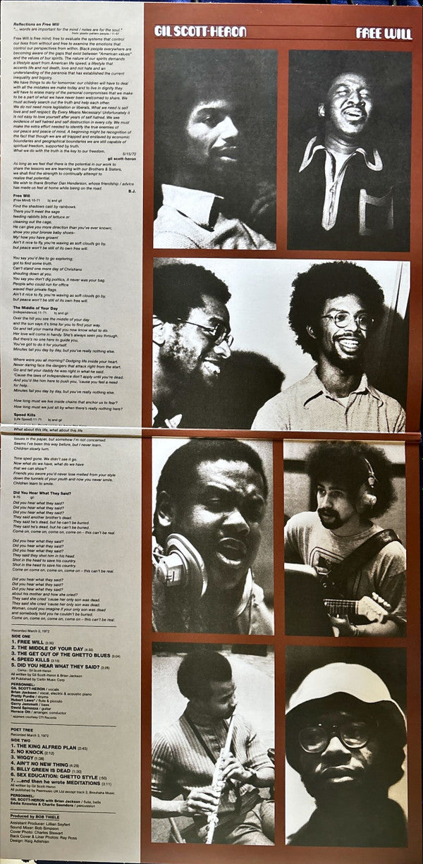 Gil Scott-Heron : Free Will (LP, Album, RE, RM)