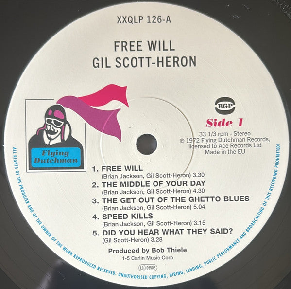 Gil Scott-Heron : Free Will (LP, Album, RE, RM)