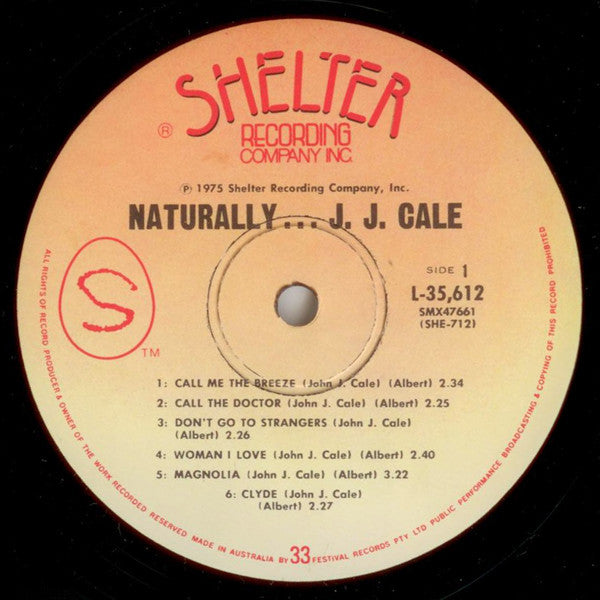 J.J. Cale : Naturally (LP, Album, RE)