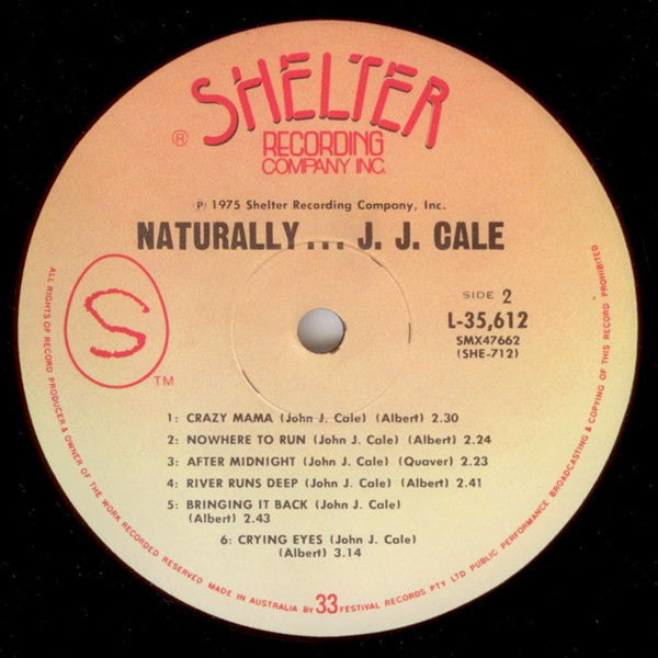 J.J. Cale : Naturally (LP, Album, RE)