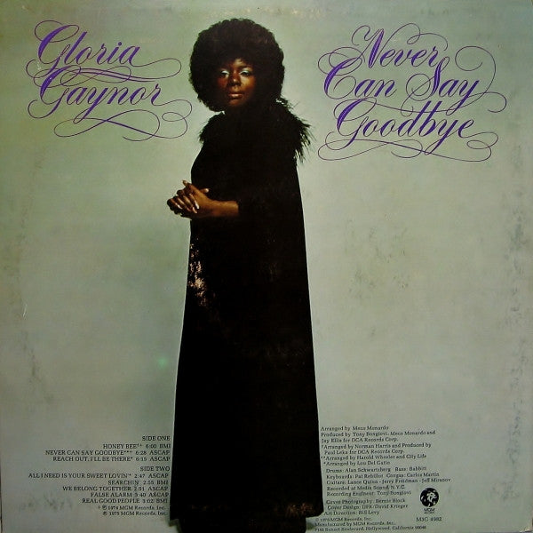 Gloria Gaynor : Never Can Say Goodbye (LP, Album, P/Mixed)
