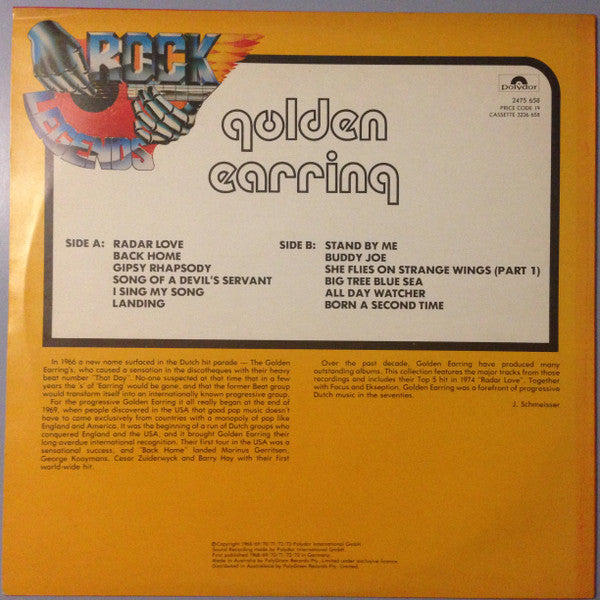 Golden Earring : Rock Legends (LP, Comp)