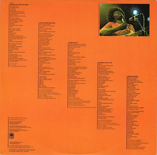 Joan Armatrading : Show Some Emotion (LP, Album)