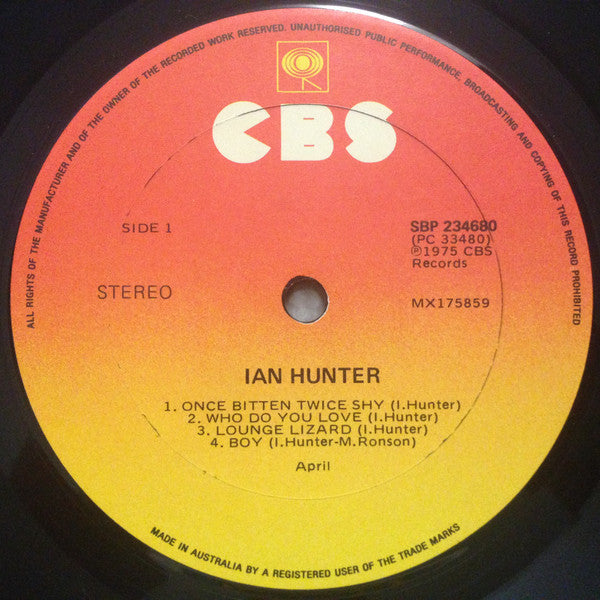 Ian Hunter : Ian Hunter (LP, Album)