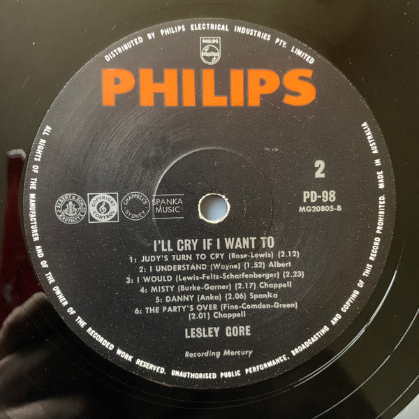 Lesley Gore : I'll Cry If I Want To (LP, Album, Mono)