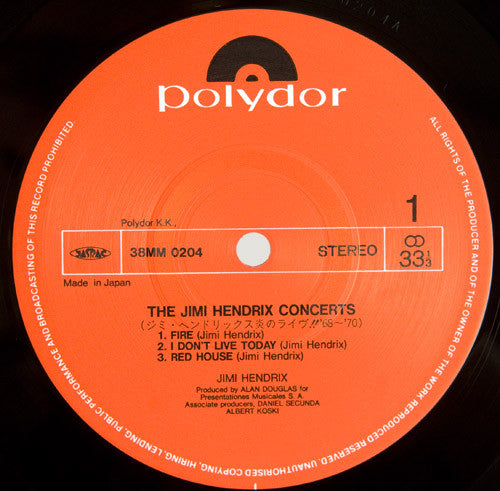 Jimi Hendrix : The Jimi Hendrix Concerts (2xLP, Comp, Gat)