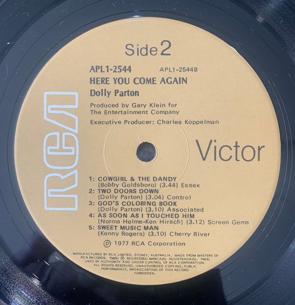 Dolly Parton : Here You Come Again (LP, Album, Gat)