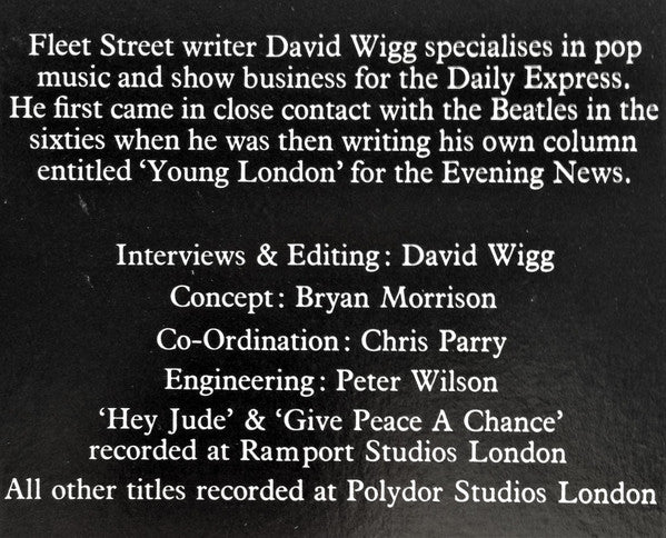 The Beatles / David Wigg : The Beatles Tapes From The David Wigg Interviews (2xLP)