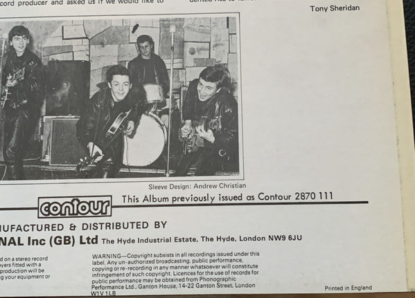 The Beatles Featuring Tony Sheridan : The Beatles Featuring Tony Sheridan (LP, Comp, RE)