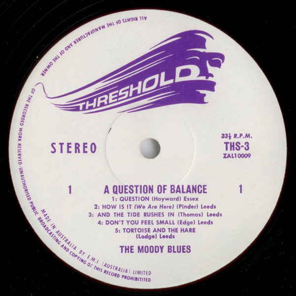 The Moody Blues : A Question Of Balance (LP, Album, Gat)