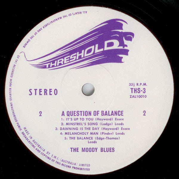 The Moody Blues : A Question Of Balance (LP, Album, Gat)