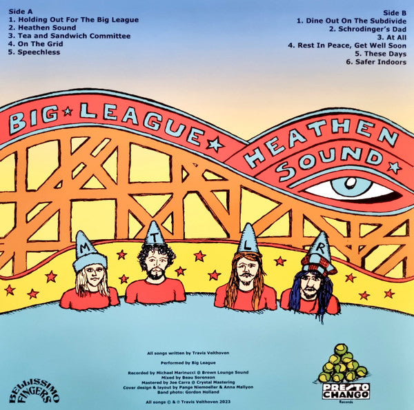 Big League : Heathen Sound (LP, Album, Cle)