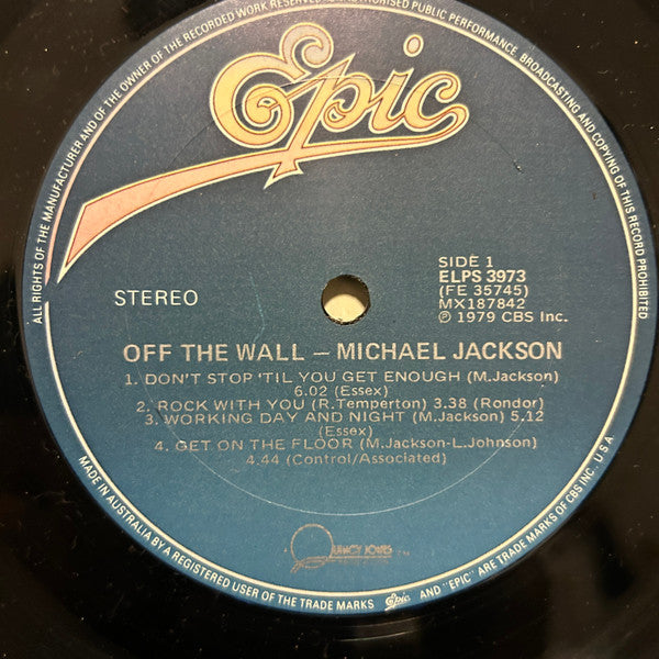 Michael Jackson : Off The Wall (LP, Album, Gat)