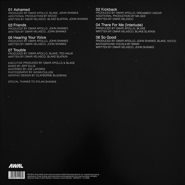 Omar Apollo : Friends (12", EP, Ltd, RE, Blu)