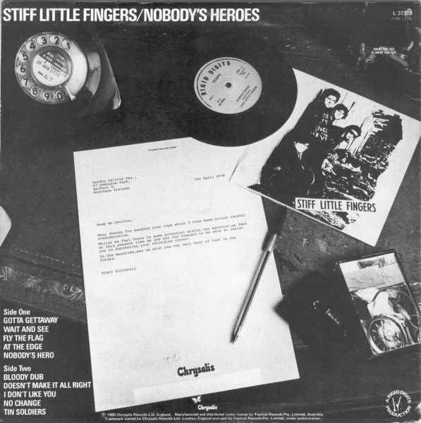 Stiff Little Fingers : Nobody's Heroes (LP, Album)
