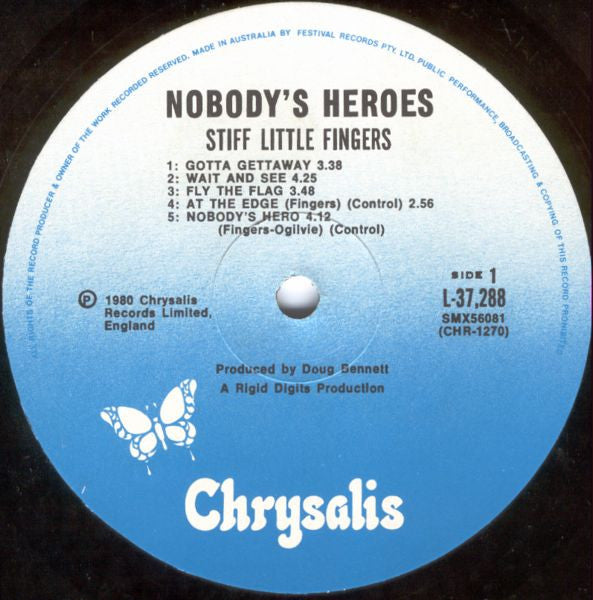 Stiff Little Fingers : Nobody's Heroes (LP, Album)