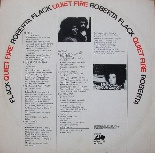Roberta Flack : Quiet Fire (LP, Album)