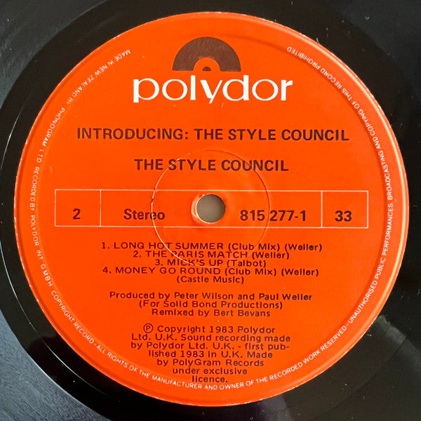 The Style Council : Introducing: The Style Council (LP, MiniAlbum)