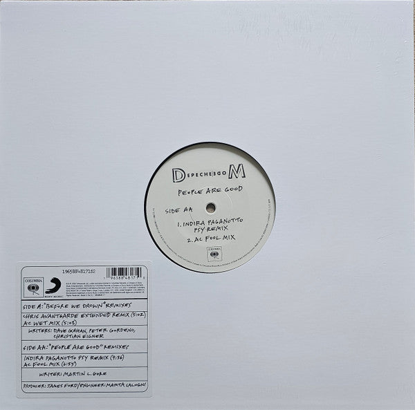 Depeche Mode : Before We Drown (Remixes) / People Are Good (Remixes) (12", Ltd, Num)
