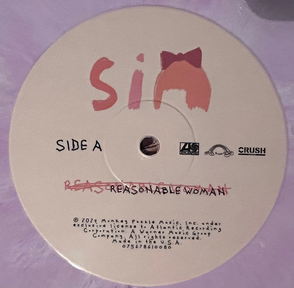 Sia : Reasonable Woman (LP, Album, Pin)