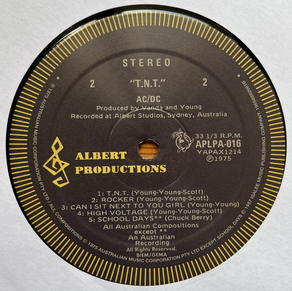 AC/DC : T.N.T. (LP, Album, Ltd, RE, Gat)
